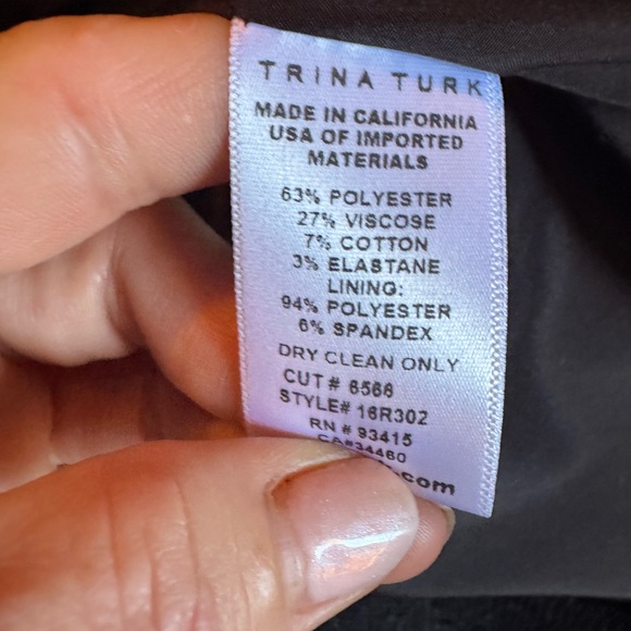 Trina Turk Classic Black Mini Dress - Picture 4 of 7